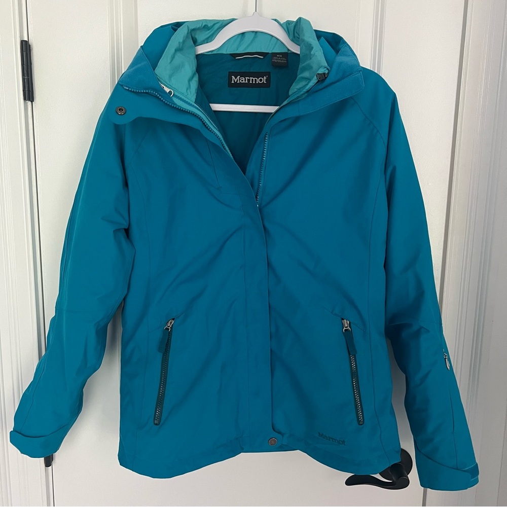 Marmot Waterproof Ski Jacket- Blue, Medium